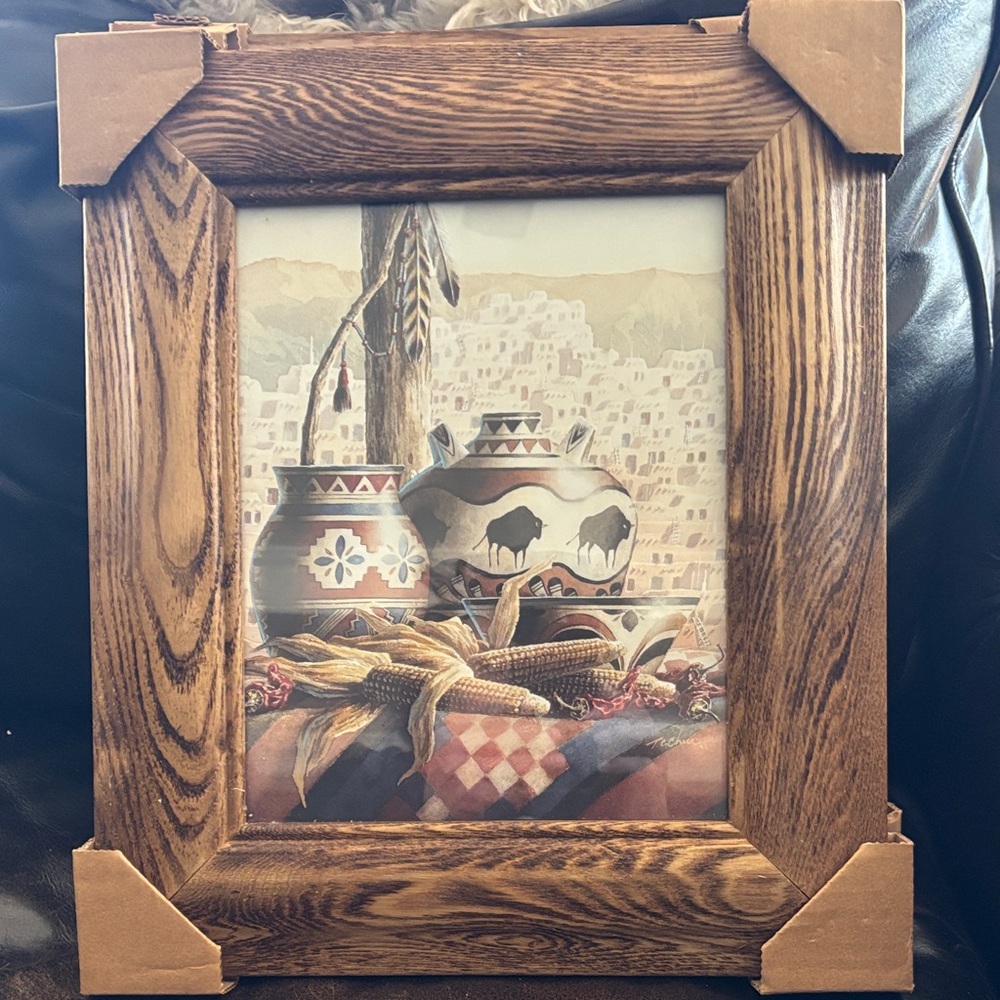 Southwestern Art in Wooden Frame